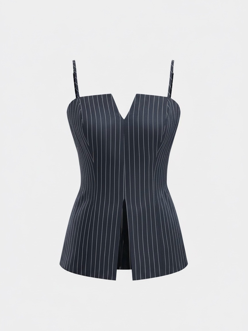 Commense Pinstripe Cami Top & Wide Leg Pants Set - Picture 3 of 15
